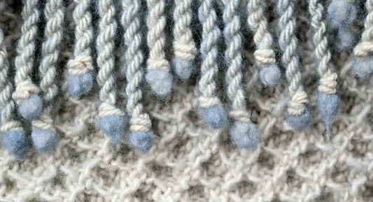 Handmade Waffle weave Scarf dyed with Maiwa Living Blue Indigo Dye