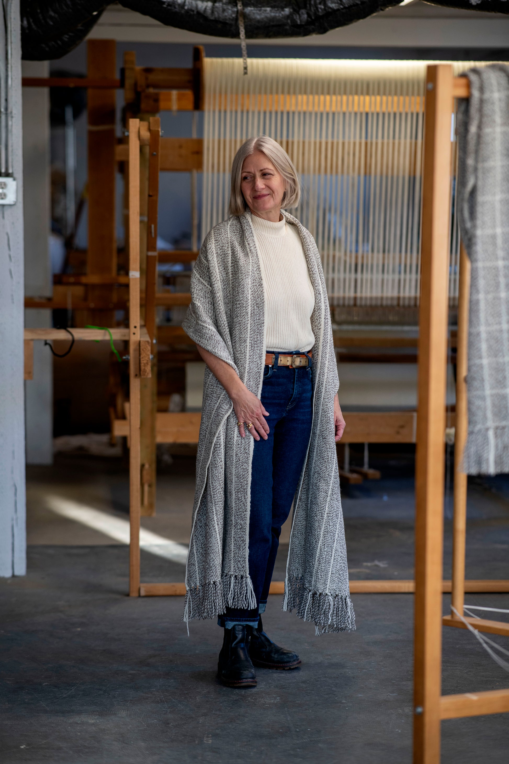 Made in Edmonton extra large Wool Blanket Scarf