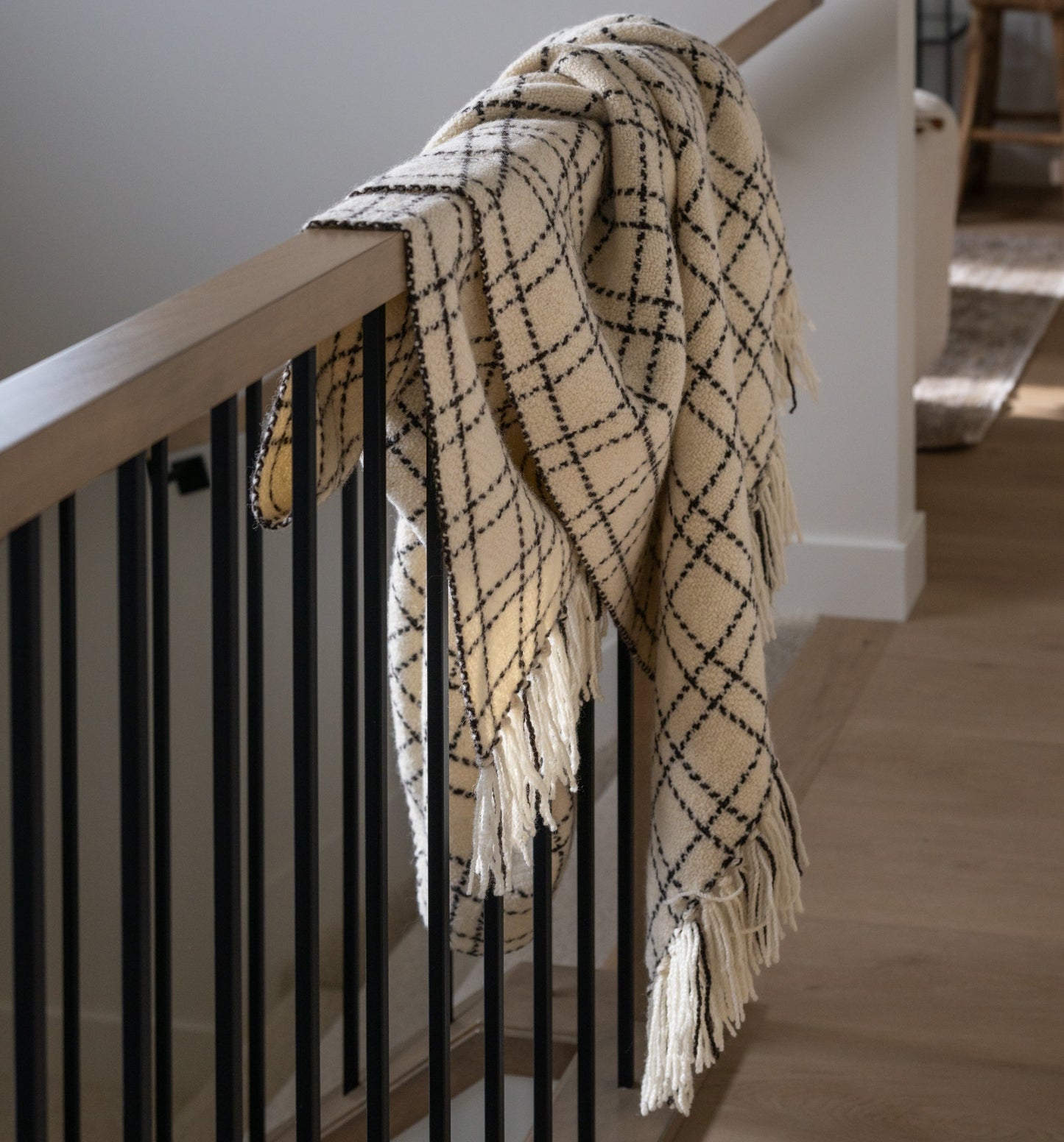 Dornick / Herringbone Check Woolen Blanket