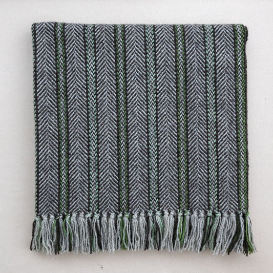 Edmonton made naturally dyed handwoven wool blanket 