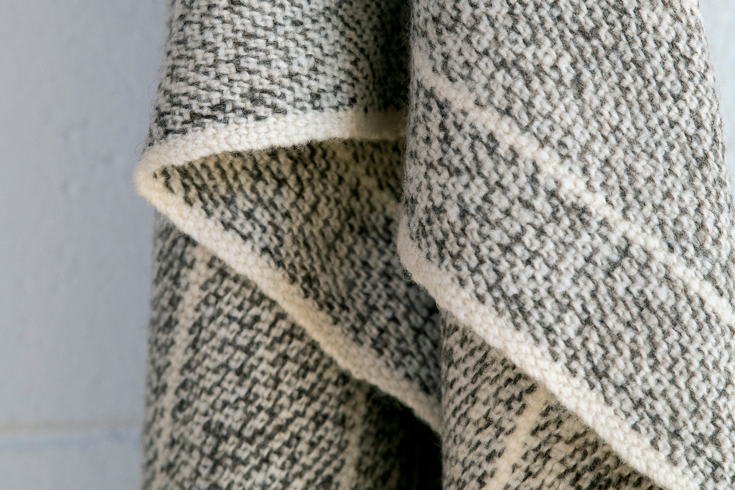Edmonton Handwoven Wool Scarf closeup photo