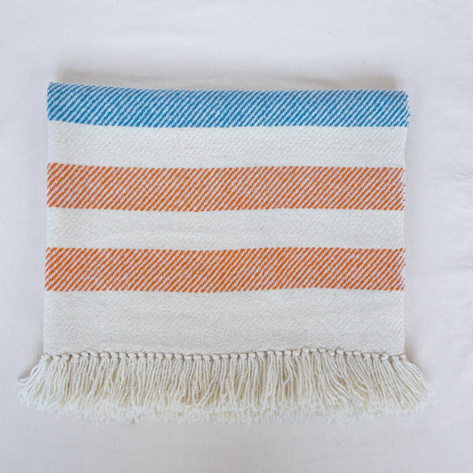 Vintage Style Striped Wool Blanket