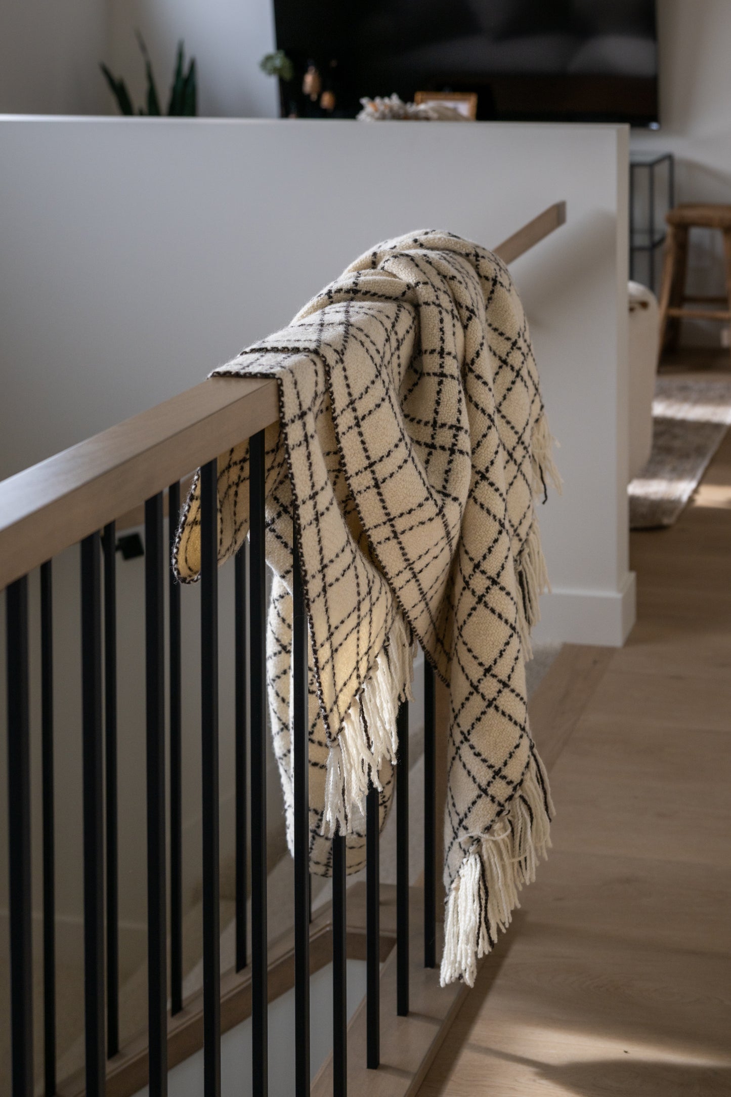 Dornick / Herringbone Check Woolen Blanket