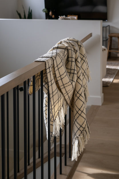 Dornick / Herringbone Check Woolen Blanket
