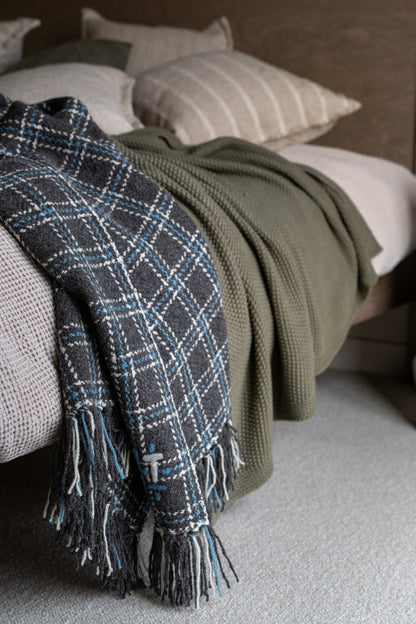 Dornick / Herringbone Check Woolen Blanket