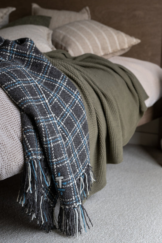 Dornick / Herringbone Check Woolen Blanket